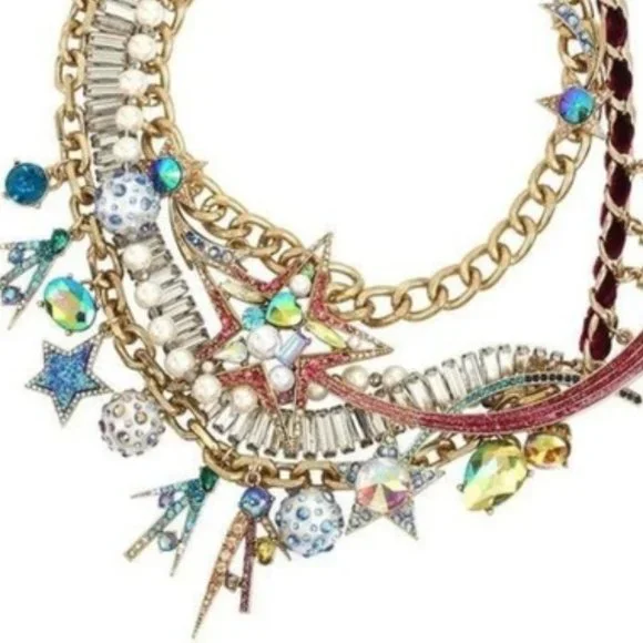 NWT Betsey Johnson CELESTIAL STARLET DRAMA NECKLACE - Picture 5 of 15